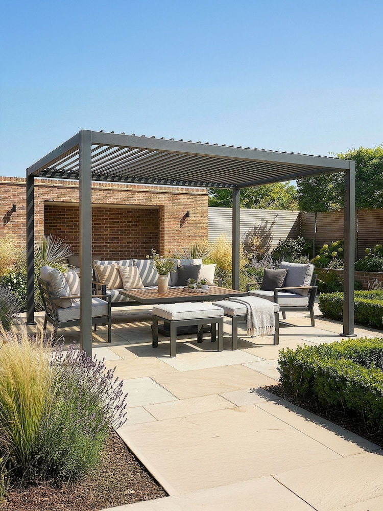 Maze Grey Jupiter Frame & assembly service Pergola 3x4m - Image 1 of 6