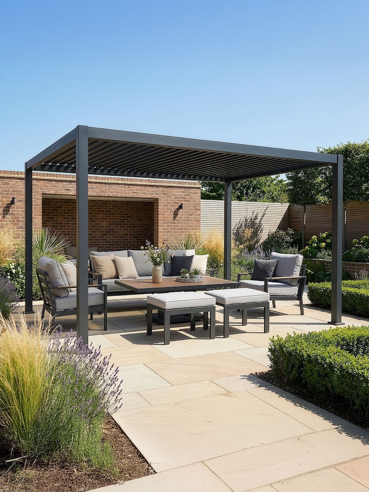 Maze Grey Jupiter Frame & assembly service Pergola 3x4m - Image 2 of 6