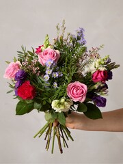 Arena Flowers Crazy Love Valentine's Red Pink Roses Fresh Flower Bouquet - Image 4 of 4