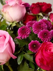 Arena Flowers Queen Of Hearts Valentine's Mixed Pink Roses Fresh Flower Bouquet - Image 2 of 4