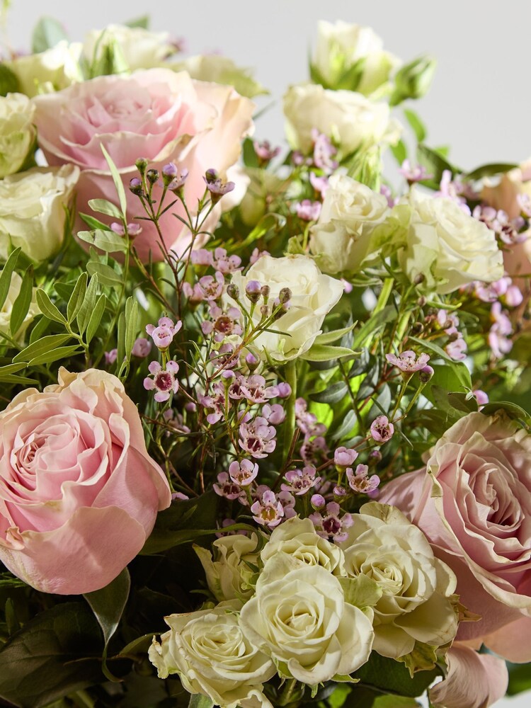 Arena Flowers Dolce Pink and White Valentines Roses Fresh Flower Bouquet - Image 2 of 4 Arena Flowers Dolce Pink and White Valentines Roses Fresh Flower Bouquet - Image 2 of 4