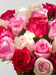 Arena Flowers 21 Mixed Pink Valentines Roses Fresh Flower Bouquet - Image 3 of 4
