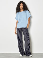 Apricot Blue Button Detail Knitted T-Shirt - Image 3 of 3