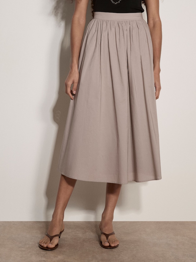 Apricot Cotton Midi Skirt - Image 2 of 4