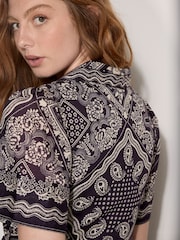 Azul - Vestido corto con estampado de pañuelo de Apricot - Imagen 4 de 4