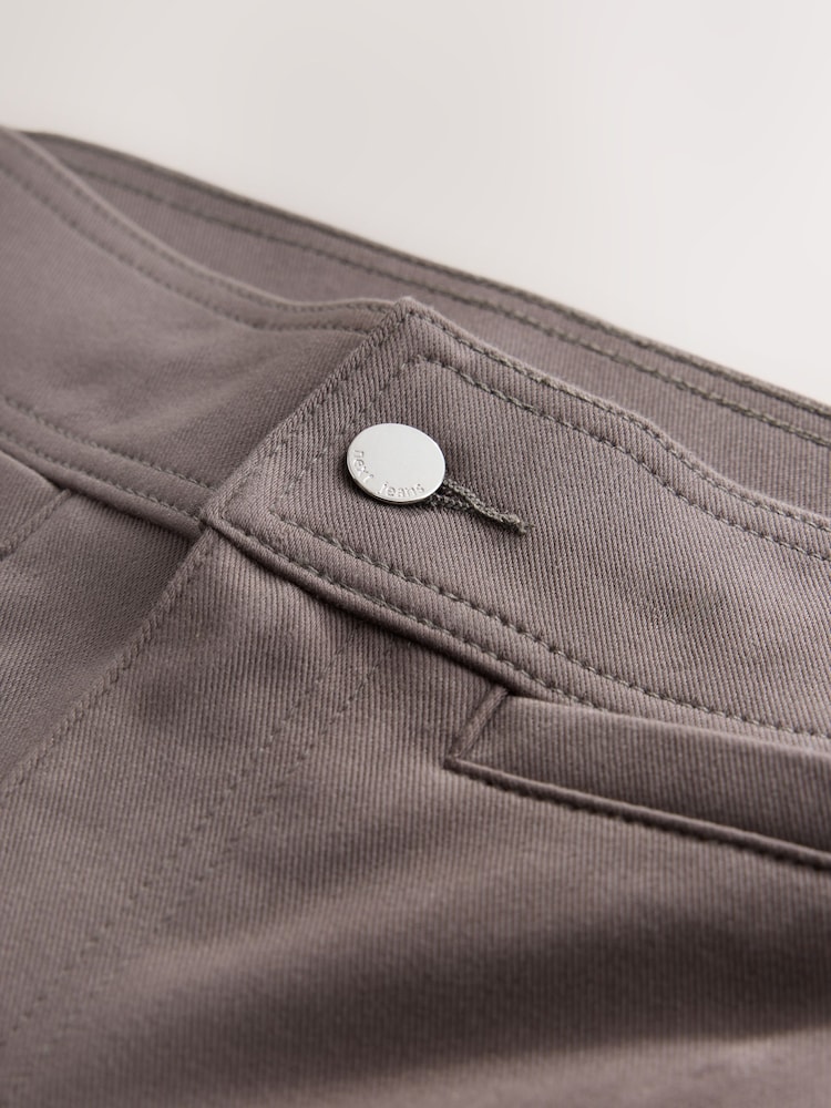 Mocha Brown Flare Leg Denim Jersey Leggings - Image 8 of 8 Mocha Brown Flare Leg Denim Jersey Leggings - Image 8 of 8