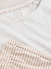 Ecru Stripe Long Sleeve Pyjamas - Image 7 of 8