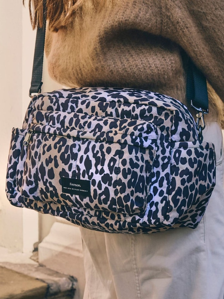 Finnson Leopard Print Freya Stroller Organiser Changing Bag With Clips - Image 1 of 6