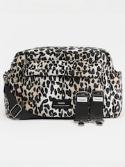 Finnson Leopard Print Freya Stroller Organiser Changing Bag With Clips - Image 2 of 6