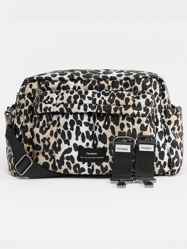 Finnson Leopard Print Freya Stroller Organiser Changing Bag With Clips - Image 2 of 6