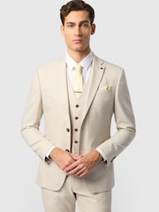 Antique Rogue Cream Texture Suit Jacket - Image 2 of 4