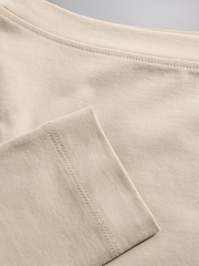 The Set 3 Pack Boat Neck Long Sleeve Tops Cream/Taupe/Pink - Image 5 of 6