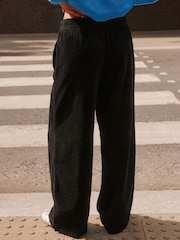 Black Wide Leg Soft Cord Trousers - Image 3 of 4