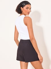 Lipsy Black Tailored Sailor Button Shorts - Image 4 of 4