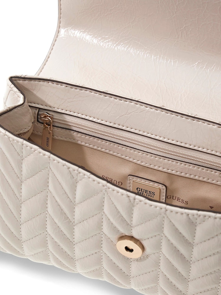 Guess Grey Cheryl Convertible Cross-Body Flap Bag - Image 4 of 4