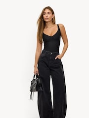 LOAVIES Black Moonlight Mood Bodysuit - Image 2 of 5