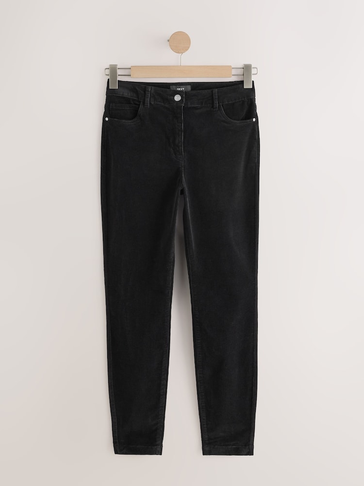 Black Corduroy Skinny Trousers - Image 1 of 4 Black Corduroy Skinny Trousers - Image 1 of 4
