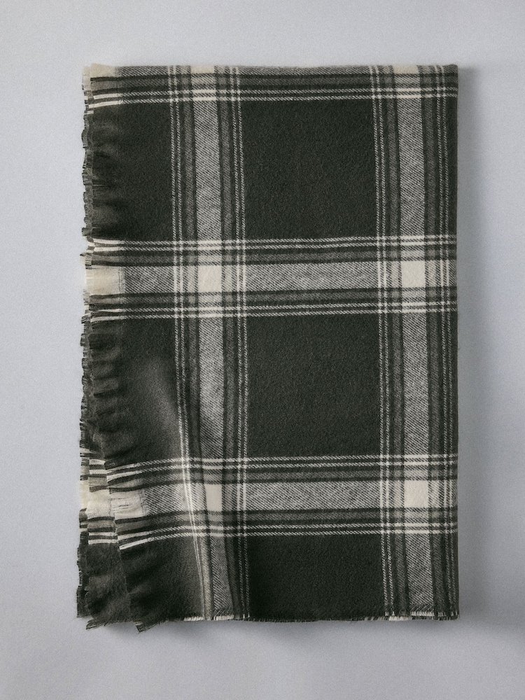 The Set 2 Pack Green Check Cosy Throws - Image 2 of 6 The Set 2 Pack Green Check Cosy Throws - Image 2 of 6