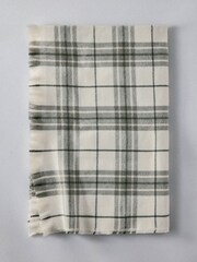The Set 2 Pack Green Check Cosy Throws - Image 3 of 6