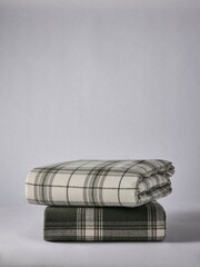 The Set 2 Pack Green Check Cosy Throws - Image 6 of 6