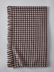 The Set 2 Pack Burgundy Gingham/Check Cosy Throws - Image 2 of 6