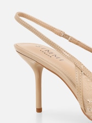 Simmi London Nude Saskia Bow Detail Slingback Court Shoes - Image 4 of 4