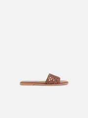Simmi London Brown Luna Woven Flat Sandals - Image 2 of 4