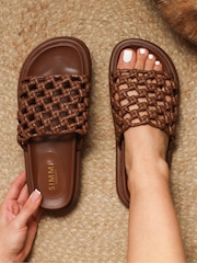 Maro - Simmi London Luna Woven Flat Sandals - Imaginea 1 din 4