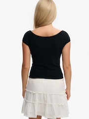 Superdry Black Athletic Essentials Ruched Top - Image 2 of 6
