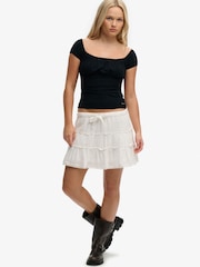 Superdry Black Athletic Essentials Ruched Top - Image 6 of 6