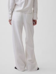 Gap White Linen-Cotton Wide-Leg Trousers - Image 2 of 4