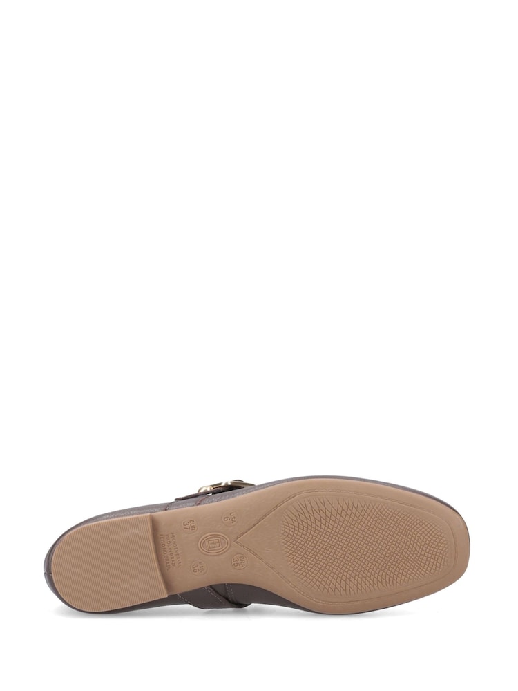 Hush Puppies Brown Charlene Stud Ballerina Shoes - Image 2 of 6 Hush Puppies Brown Charlene Stud Ballerina Shoes - Image 2 of 6
