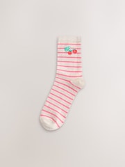 Summer Picnic Hamish The Highland Cow Stripe Ankle Socks 4 Pack - Image 2 of 7