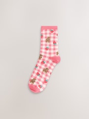 Summer Picnic Hamish The Highland Cow Stripe Ankle Socks 4 Pack - Image 3 of 7