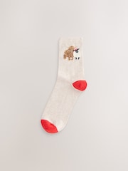 Summer Picnic Hamish The Highland Cow Stripe Ankle Socks 4 Pack - Image 4 of 7