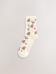 Summer Picnic Hamish The Highland Cow Stripe Ankle Socks 4 Pack - Image 5 of 7