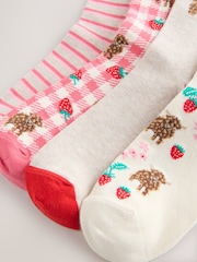 Summer Picnic Hamish The Highland Cow Stripe Ankle Socks 4 Pack - Image 7 of 7