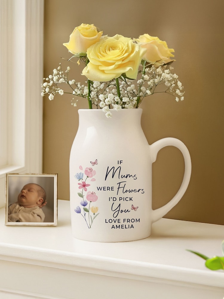Personalised I'd Pick You Jug Vase by PMC - Image 1 of 2 Personalised I'd Pick You Jug Vase by PMC - Image 1 of 2