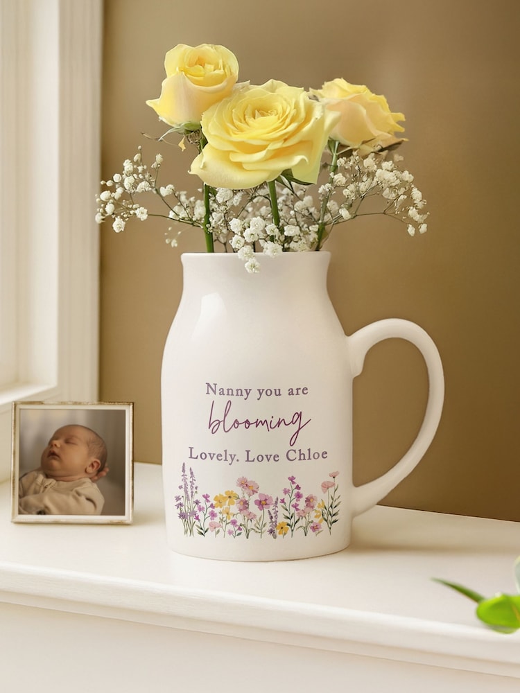 Personalised Wild Flower Jug Vase by PMC - Image 2 of 4 Personalised Wild Flower Jug Vase by PMC - Image 2 of 4