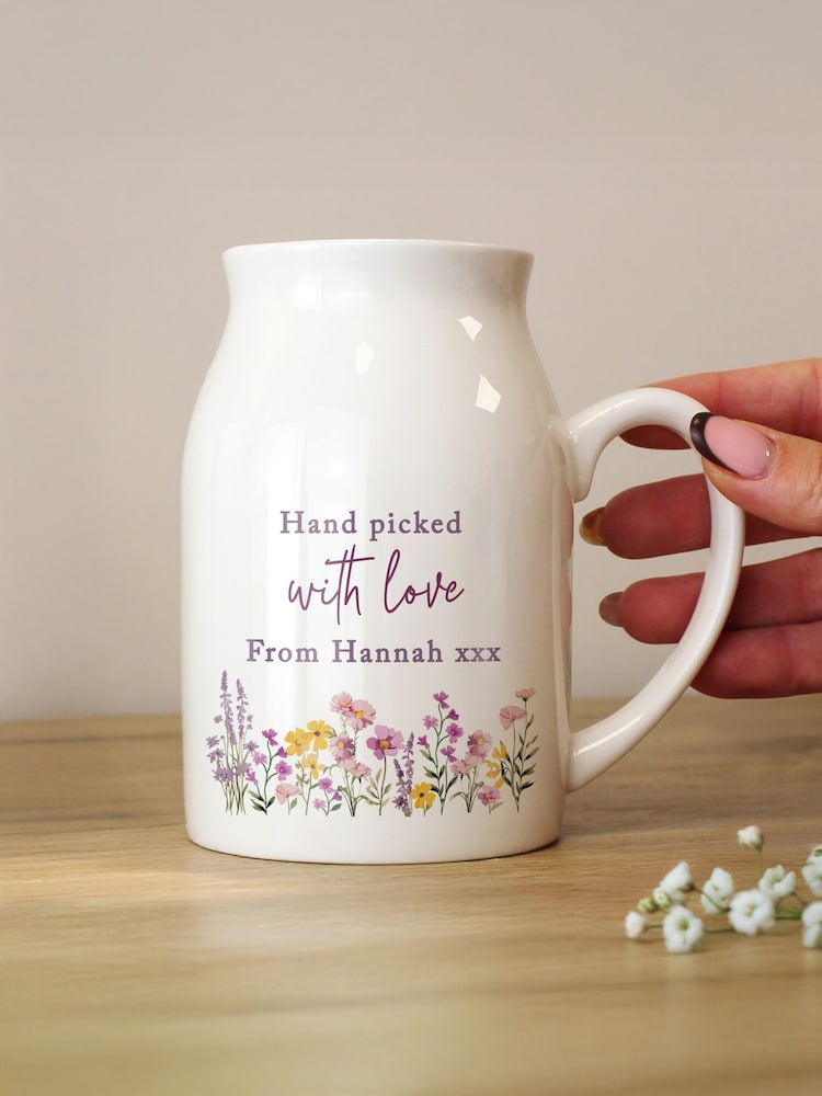 Personalised Wild Flower Jug Vase by PMC - Image 4 of 4 Personalised Wild Flower Jug Vase by PMC - Image 4 of 4