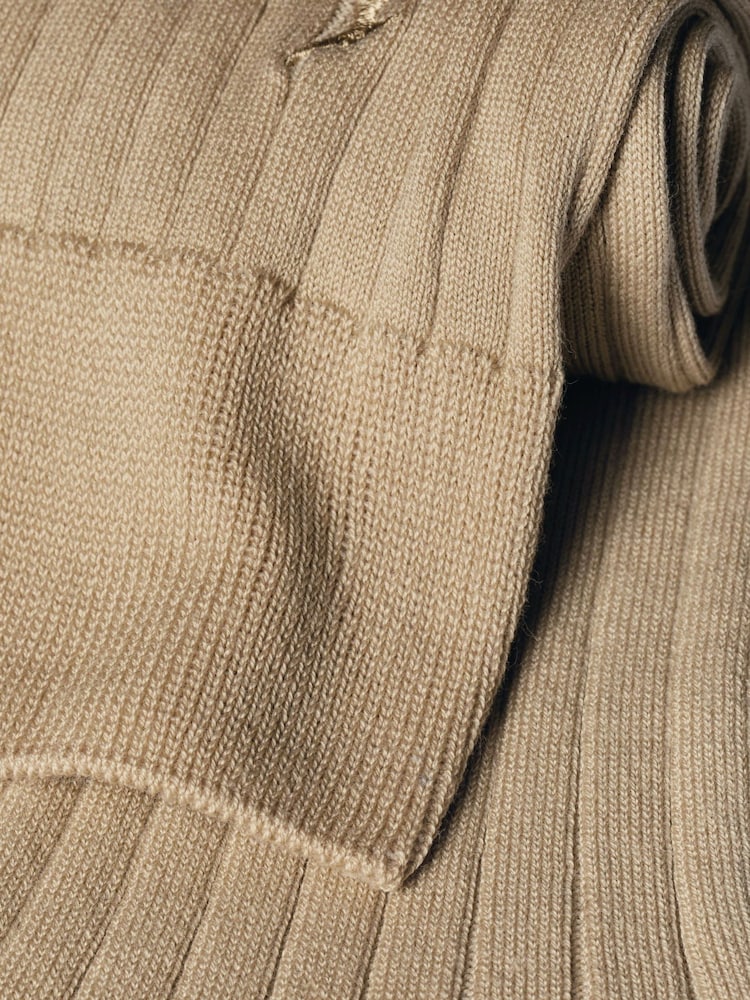 Charles Tyrwhitt Natural Cotton Rib Socks - Image 2 of 2 Charles Tyrwhitt Natural Cotton Rib Socks - Image 2 of 2