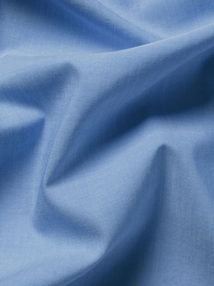 Charles Tyrwhitt Blue Stripe Stretch Washed Poplin Shirt - Image 4 of 4