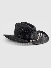 River Island Crochet Shell Detail Western Hat - Image 1 of 3