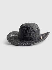 River Island Crochet Shell Detail Western Hat - Image 2 of 3