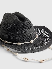 River Island Crochet Shell Detail Western Hat - Image 3 of 3