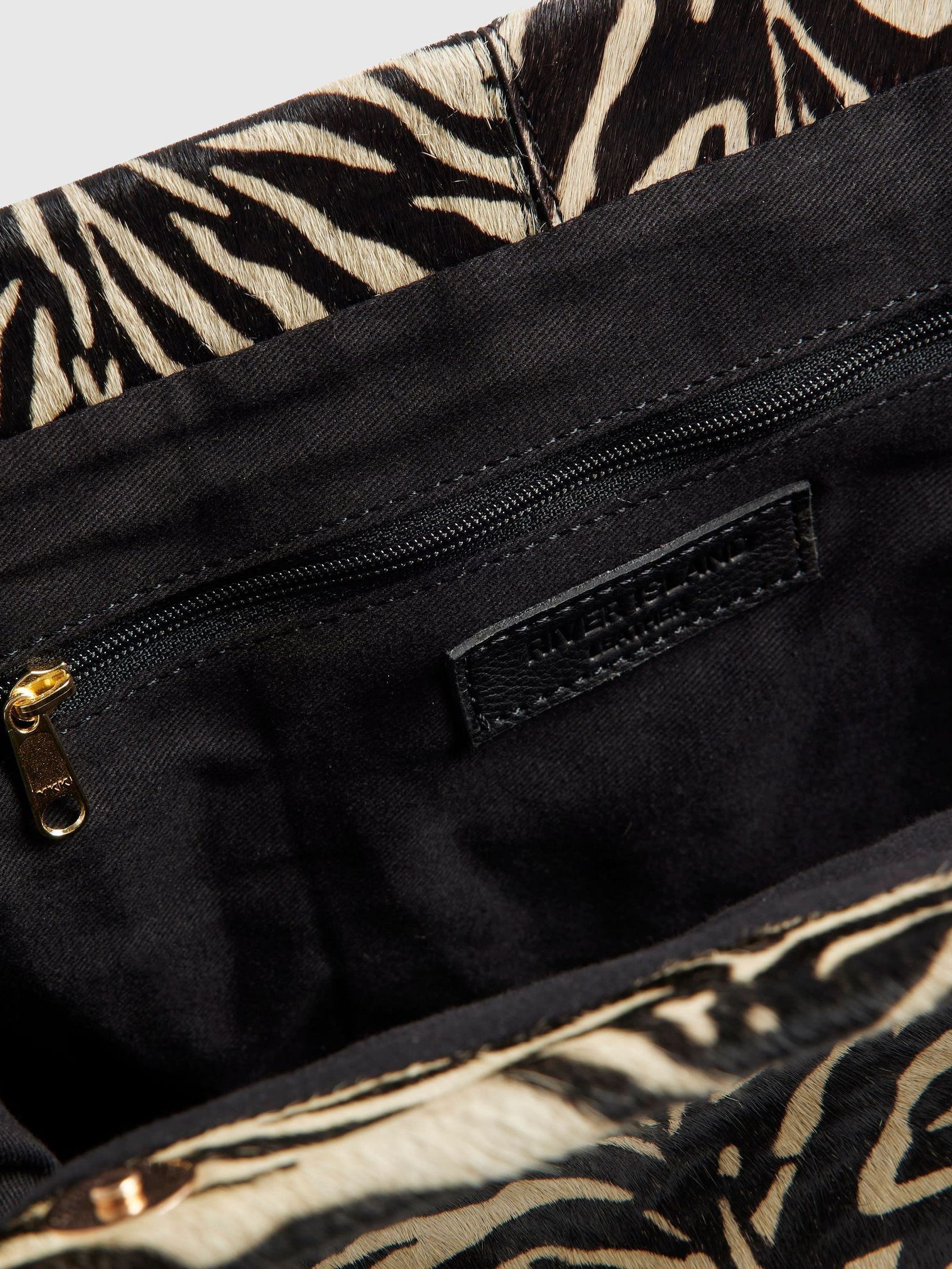 l'appartement 【オウレンティ】zebra clutch bag Buy River Island Black Leather Zebra Print Clutch Bag from Next