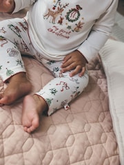 Blanc - Mon premier ensemble bébé haut et legging de Noël (0-18mois) - Image 5 de 5