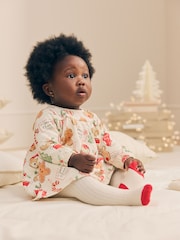 中立的聖誕節角色 - Baby Dress And Tights 2 Piece Set (0mths-2yrs) - 圖片 1，共 11