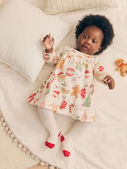 中立的聖誕節角色 - Baby Dress And Tights 2 Piece Set (0mths-2yrs) - 圖片 3，共 11