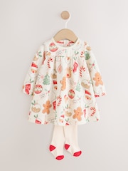 中立的聖誕節角色 - Baby Dress And Tights 2 Piece Set (0mths-2yrs) - 圖片 7，共 11